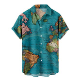 Hawaii Beach Tops for Women Vintage Tropical Print Shirt Short Sleeve Lapel Shirt Vacation Tops Blouse Swim Tops Beachwear on Clearance,Sizes S-4XL